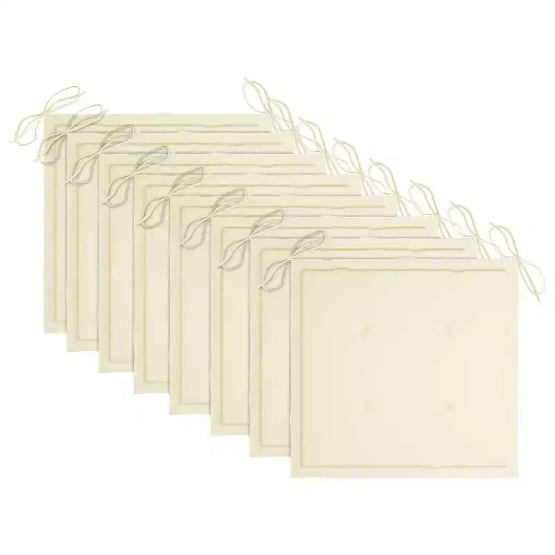 vidaXL Lot de 8 chaises empilables en teck massif naturel