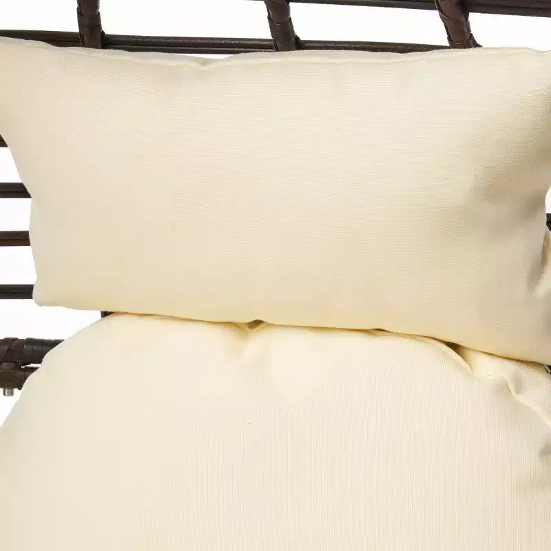 Fauteuil de salon GDFStudio Jeffrey en osier et fer avec coussin résistant à l'eau