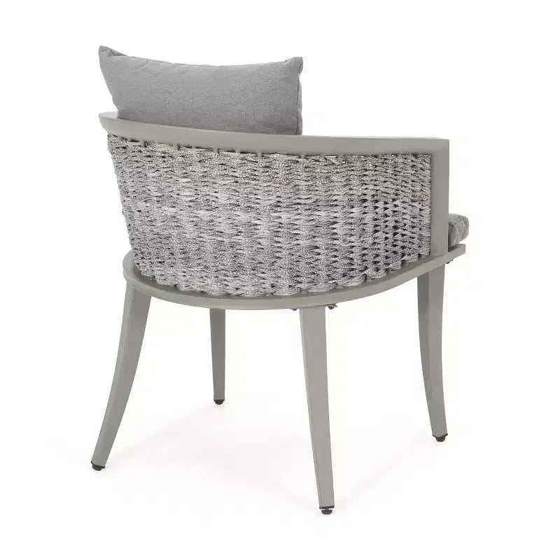 Fauteuils de jardin GDFStudio San Juan en fer et osier avec coussins (lot de 2)