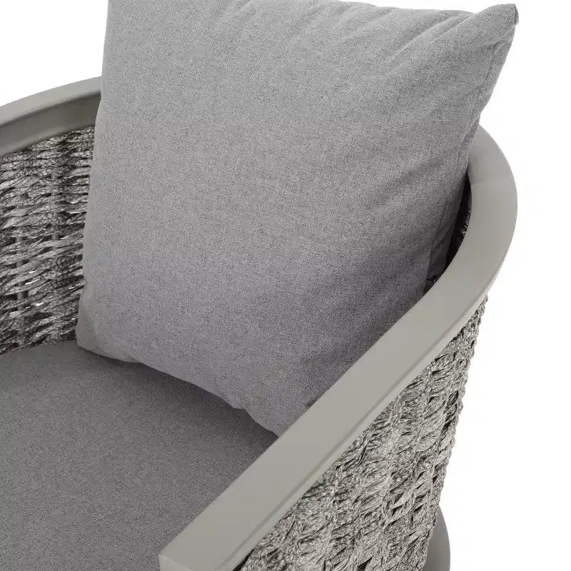 Fauteuils de jardin GDFStudio San Juan en fer et osier avec coussins (lot de 2)