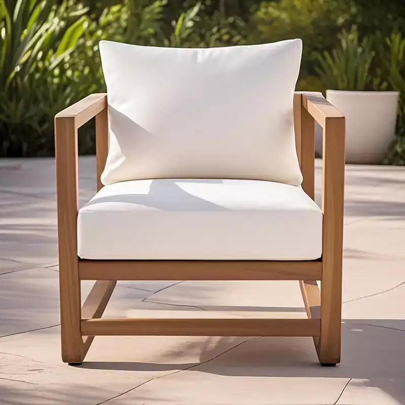 Christopher Knight Home Wisp Modern Outdoor Acacia Wood Oversized Club Chair with Cushions