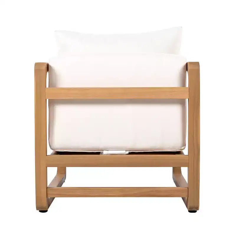 Christopher Knight Home Wisp Chaise Club Oversize d'extérieur Moderne en Bois d'Acacia avec Coussins