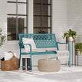 GRANDPATIO Carved-back Floral Garden Bench