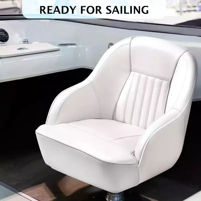 Siège baquet de capitaine de ponton avec rembourrage éponge épaissi, fauteuils de pêche pour bateaux, tourisme, bateau à moteur, canoë - 1 pièce
