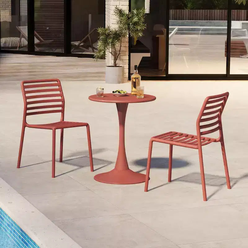 Chaises de salle à manger d'extérieur empilables en résine de polypropylène WestinTrends Playa (lot de 2)