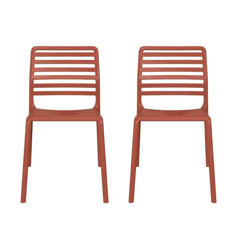 Chaises de salle à manger d'extérieur empilables en résine de polypropylène WestinTrends Playa (lot de 2)