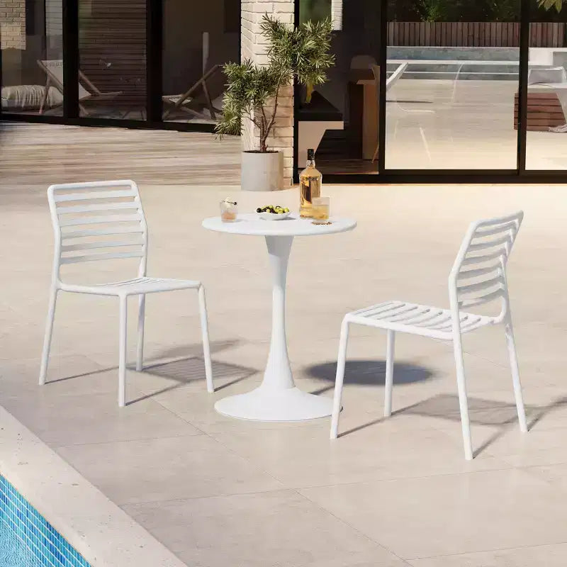 Chaises de salle à manger d'extérieur empilables en résine de polypropylène WestinTrends Playa (lot de 2)