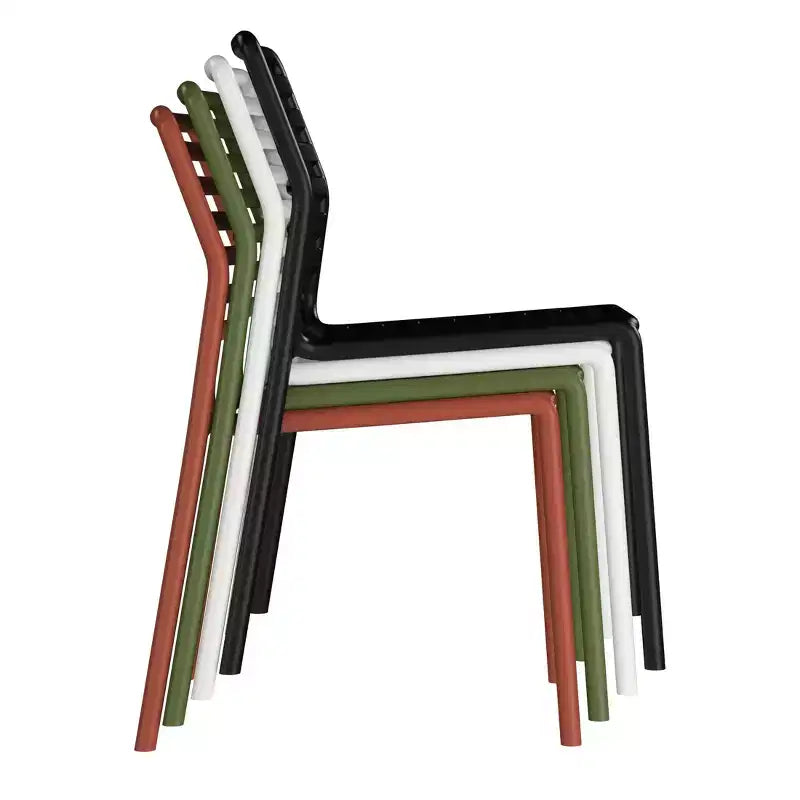 Chaises de salle à manger d'extérieur empilables en résine de polypropylène WestinTrends Playa (lot de 2)
