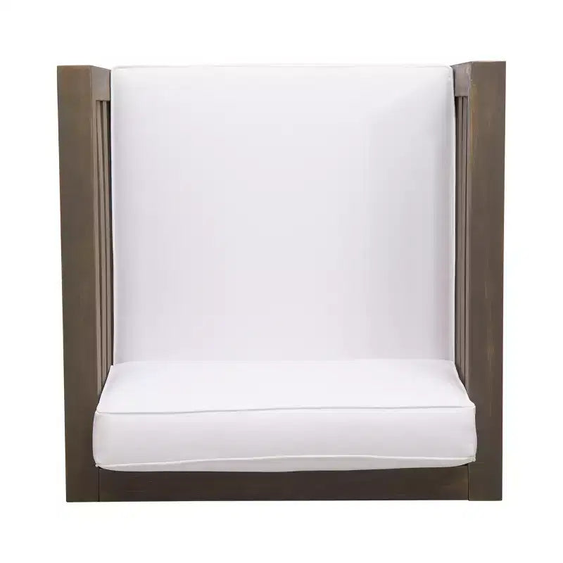 Fauteuils de jardin Cascada en bois d'acacia avec coussins GDFStudio (Lot de 2)