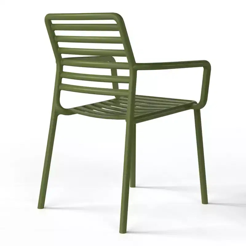 WestinTrends Playa Chaises de salle à manger empilables en résine de polypropylène plastique pour l'extérieur avec accoudoirs (lot de 4)