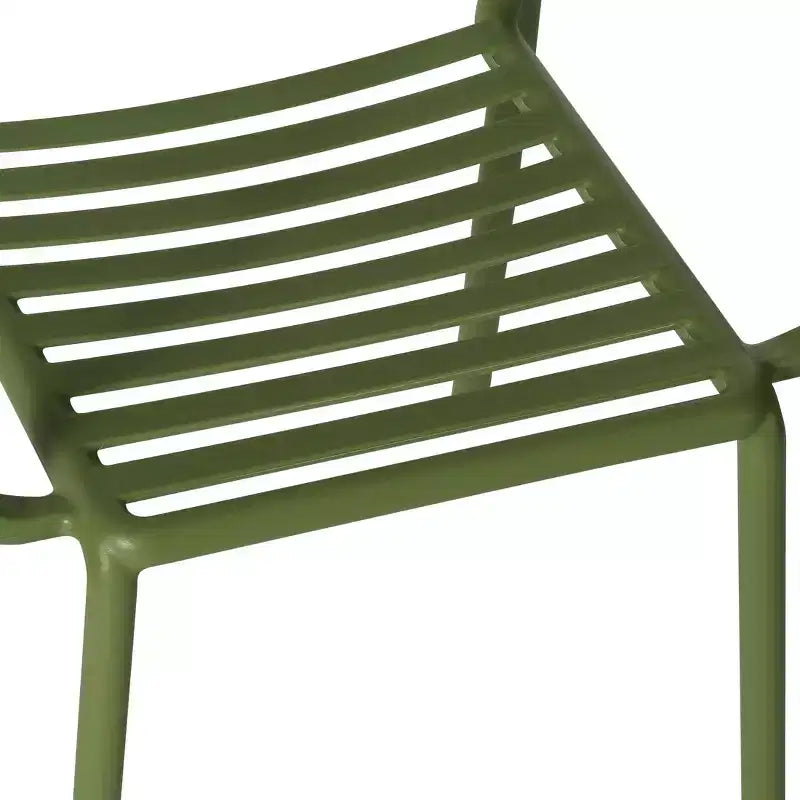 WestinTrends Playa Chaises de salle à manger empilables en résine de polypropylène plastique pour l'extérieur avec accoudoirs (lot de 4)