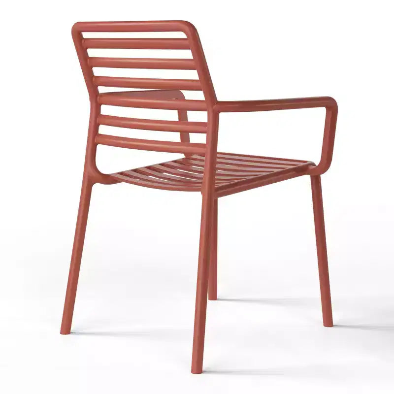 WestinTrends Playa Chaises de salle à manger empilables en résine de polypropylène plastique pour l'extérieur avec accoudoirs (lot de 4)