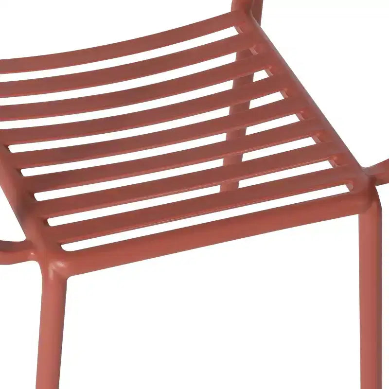 WestinTrends Playa Chaises de salle à manger empilables en résine de polypropylène plastique pour l'extérieur avec accoudoirs (lot de 4)