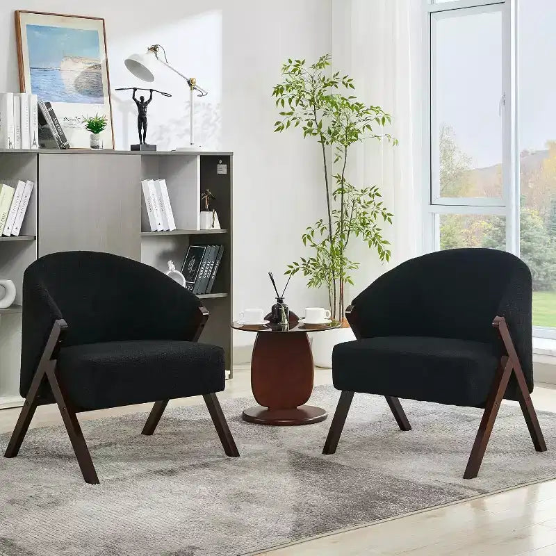 Fauteuil d'appoint moderne, Fauteuil d'appoint du milieu du siècle en PU, Fauteuil de lecture confortable rembourré, Fauteuil d'appoint sans accoudoirs pour salon chambre