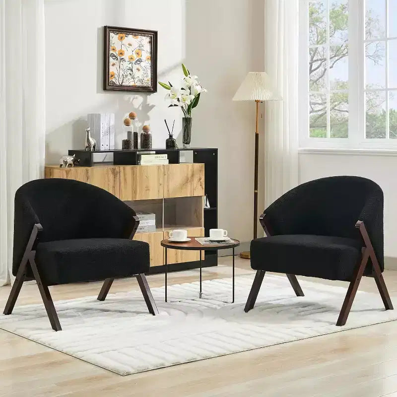 Fauteuil d'appoint moderne, Fauteuil d'appoint du milieu du siècle en PU, Fauteuil de lecture confortable rembourré, Fauteuil d'appoint sans accoudoirs pour salon chambre