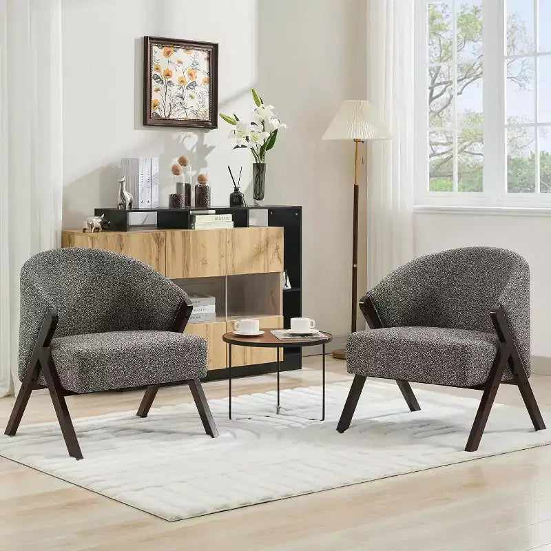 Fauteuil d'appoint moderne, Fauteuil d'appoint du milieu du siècle en PU, Fauteuil de lecture confortable rembourré, Fauteuil d'appoint sans accoudoirs pour salon chambre
