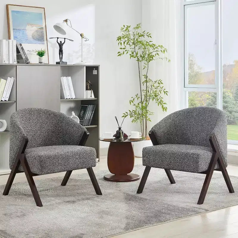 Fauteuil d'appoint moderne, Fauteuil d'appoint du milieu du siècle en PU, Fauteuil de lecture confortable rembourré, Fauteuil d'appoint sans accoudoirs pour salon chambre
