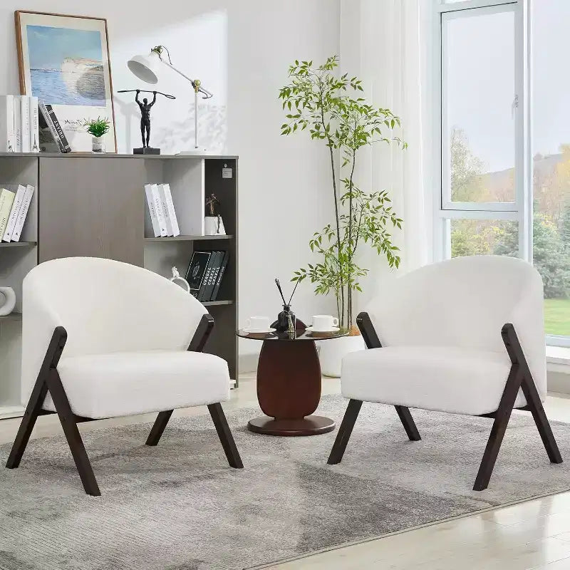 Fauteuil d'appoint moderne, Fauteuil d'appoint du milieu du siècle en PU, Fauteuil de lecture confortable rembourré, Fauteuil d'appoint sans accoudoirs pour salon chambre