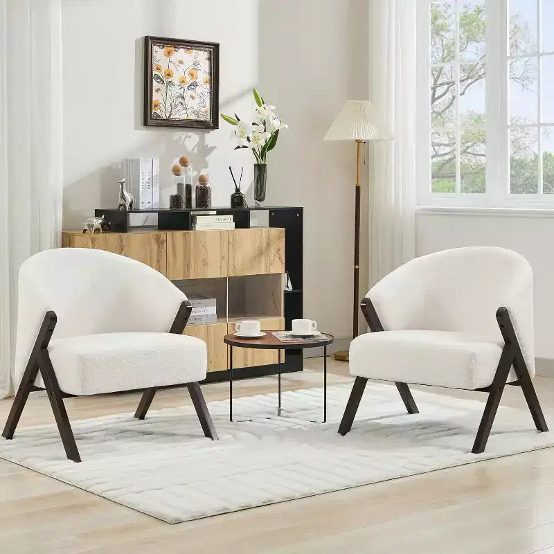 Fauteuil d'appoint moderne, Fauteuil d'appoint du milieu du siècle en PU, Fauteuil de lecture confortable rembourré, Fauteuil d'appoint sans accoudoirs pour salon chambre