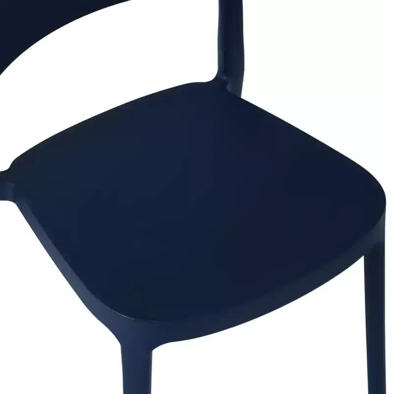 WestinTrends Playa Chaises de salle à manger d'extérieur modernes empilables en plastique (lot de 4), bleu marine