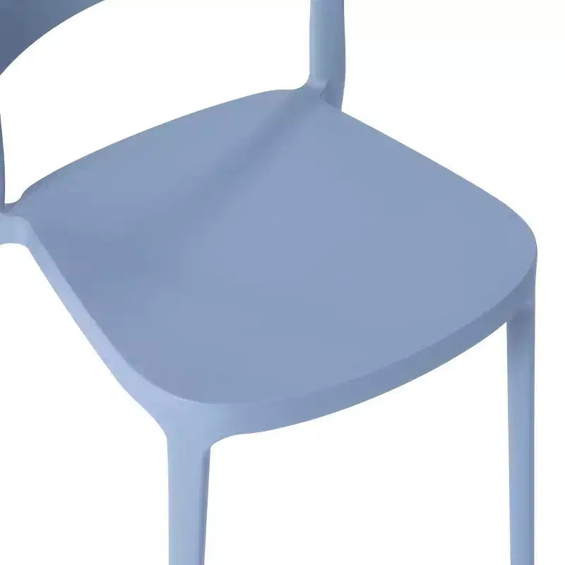 WestinTrends Playa Chaises de salle à manger d'extérieur modernes empilables en plastique (lot de 4), Bleu français