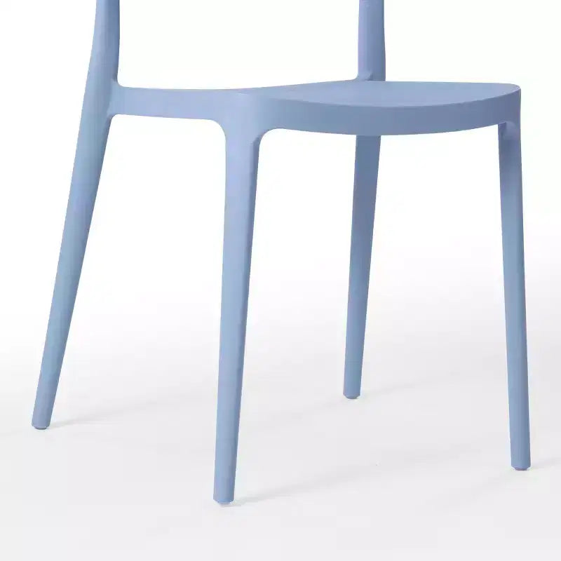 WestinTrends Playa Chaises de salle à manger d'extérieur modernes empilables en plastique (lot de 4), Bleu français