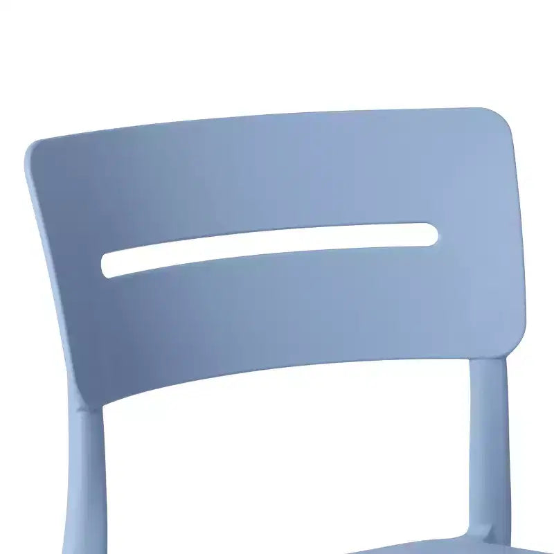 WestinTrends Playa Chaises de salle à manger d'extérieur modernes empilables en plastique (lot de 4), Bleu français