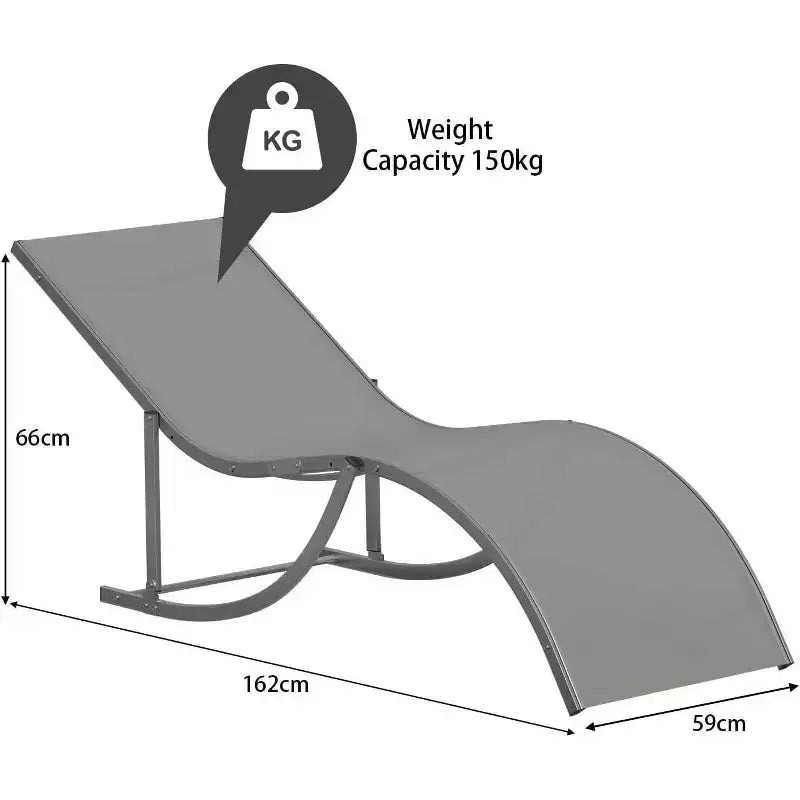 Ensemble de 2 chaises longues en aluminium Acekool - Chaises de piscine en textilène avec support ergonomique