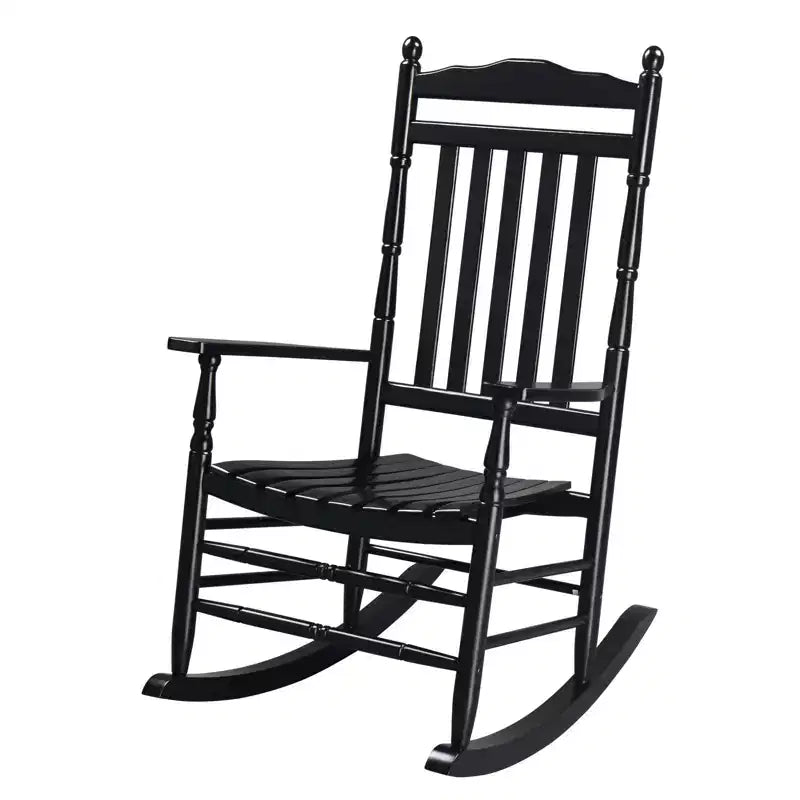 Karl Home | 27 in. Elegant Solid Wood Patio Rocking Chair