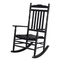 Karl Home | 27 in. Elegant Solid Wood Patio Rocking Chair