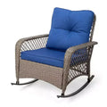 Karl Home | Outdoor Rattan Rocking Chair with Cushion
