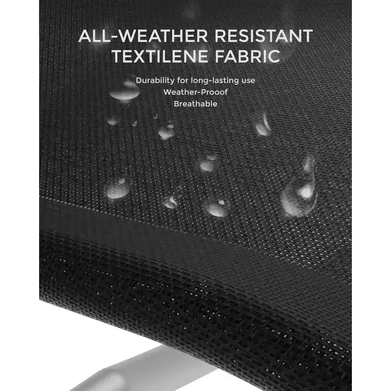 GustoWave 2 chaises longues d'extérieur en aluminium avec dossier réglable – Bains de soleil légers pour piscine, plage et terrasse – Résistantes aux intempéries