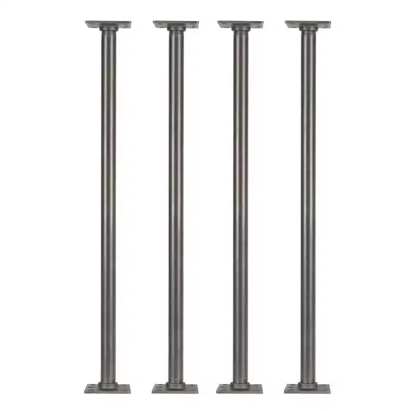 Pipe Decor 1 in. x 30 in. Square Flange Pipe Table Legs - 4 Pack