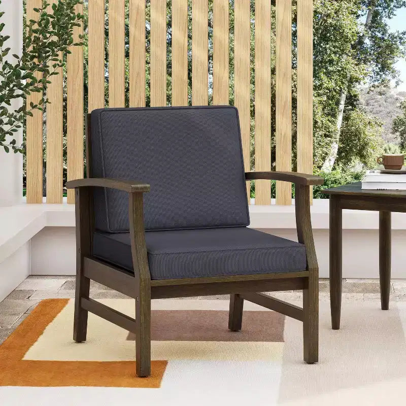 Christopher Knight Home Fauteuil club d'extérieur Perla en bois d'acacia