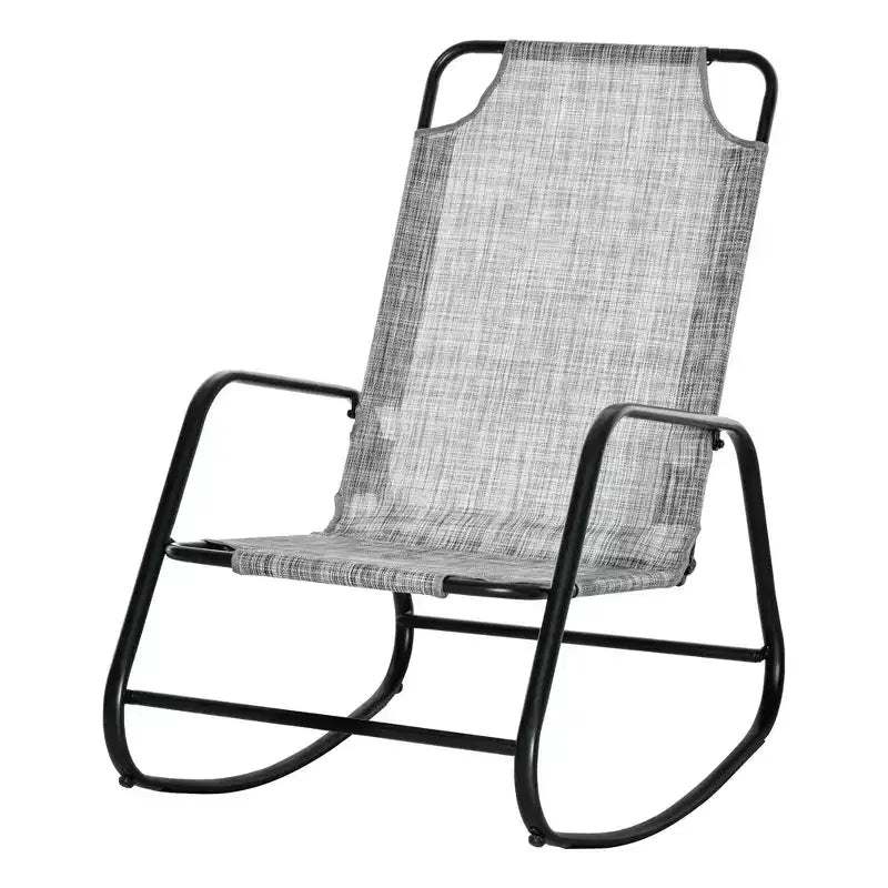 Garden Rocking Chair, Outdoor Indoor Sling Fabric Rocker for Patio, Balcony, Porch
