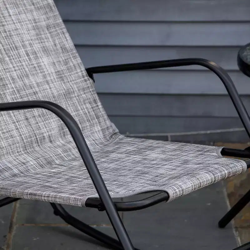 Fauteuil à bascule de jardin, Balancelle d'intérieur ou d'extérieur en tissu pour patio, balcon, véranda