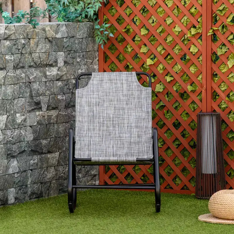 Fauteuil à bascule de jardin, Balancelle d'intérieur ou d'extérieur en tissu pour patio, balcon, véranda