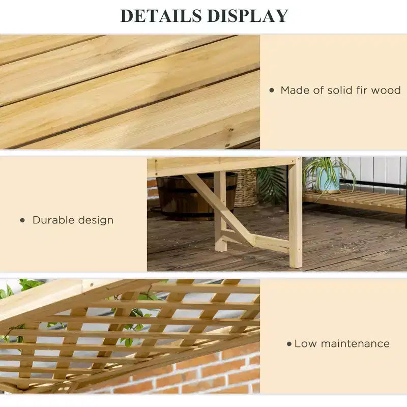 Banc de jardin avec pergola, Banc d'extérieur pour plantes grimpantes