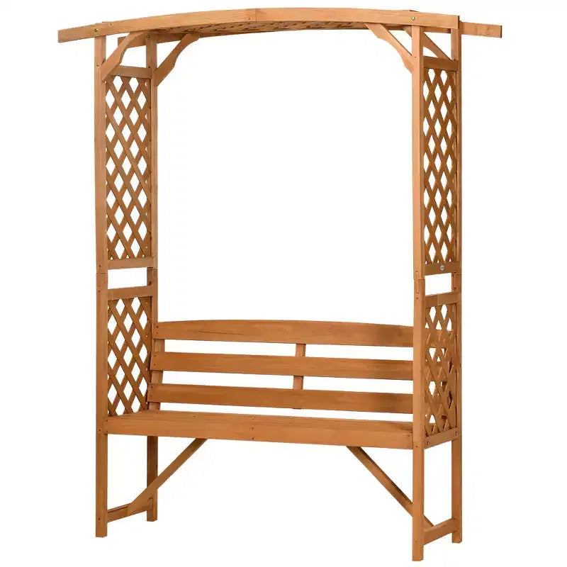 Patio Garden Benchen Bench, Outdoor Bench for Vines/Climbing Plants