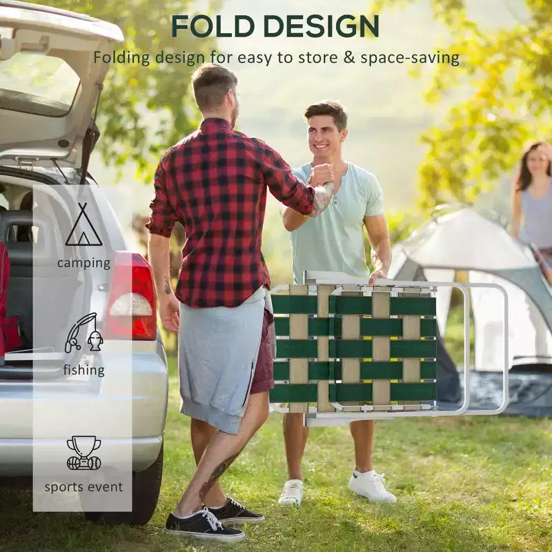Lot de 4 chaises pliantes de patio, chaises de camping classiques d'extérieur, chaises de jardin portables avec accoudoirs
