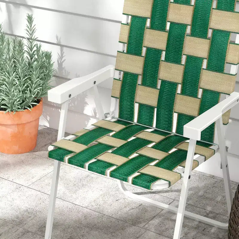 Lot de 4 chaises pliantes de patio, chaises de camping classiques d'extérieur, chaises de jardin portables avec accoudoirs