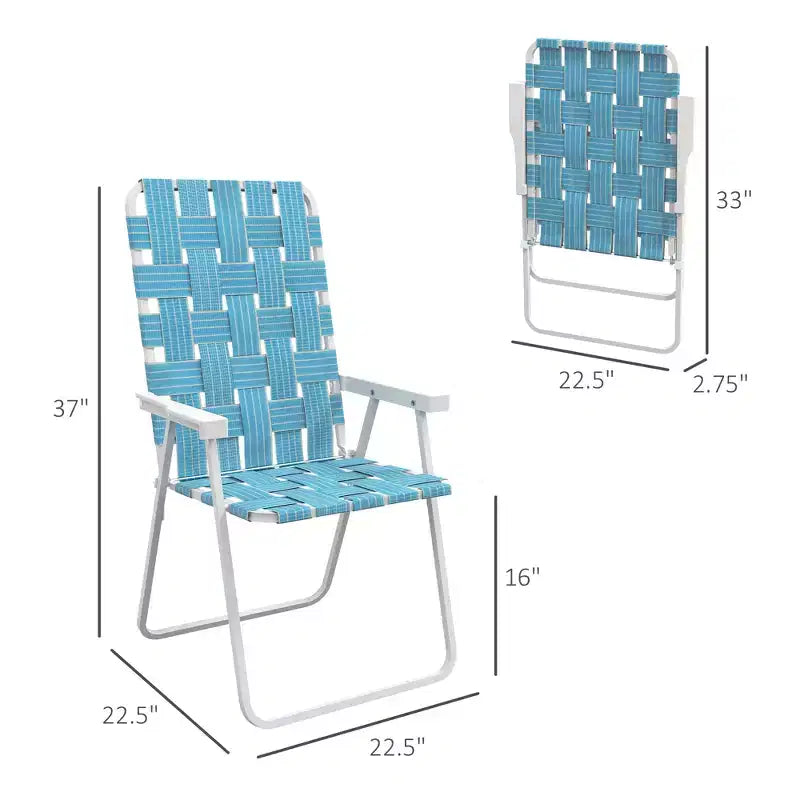 Lot de 4 chaises pliantes de patio, chaises de camping classiques d'extérieur, chaises de jardin portables avec accoudoirs
