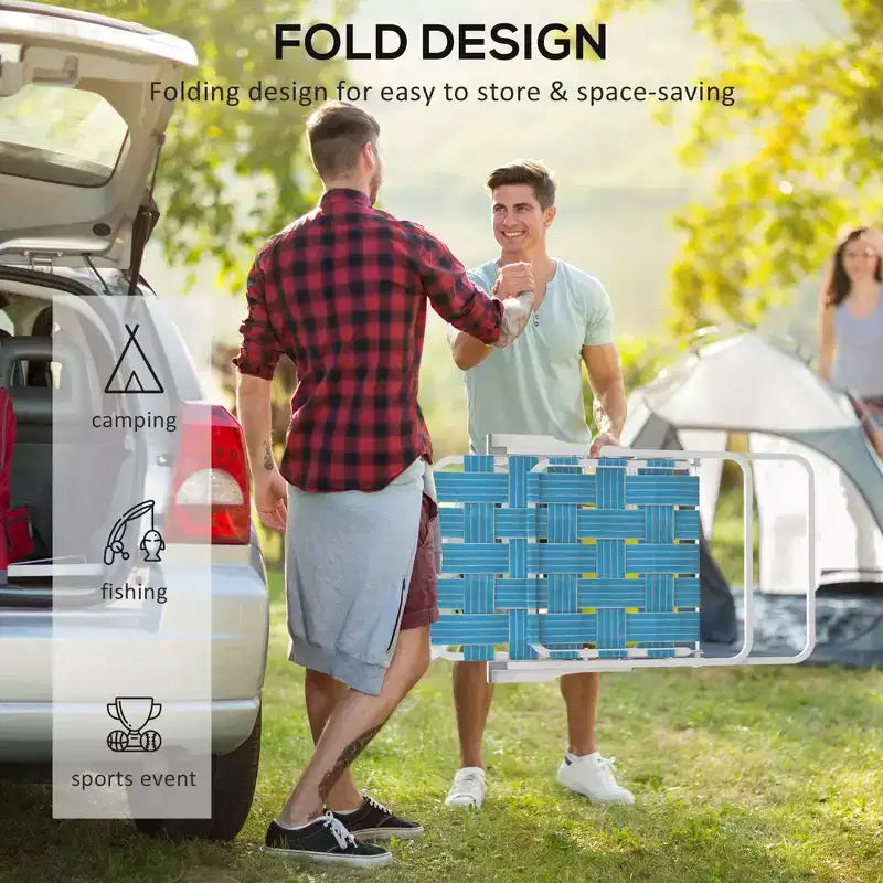 Lot de 4 chaises pliantes de patio, chaises de camping classiques d'extérieur, chaises de jardin portables avec accoudoirs
