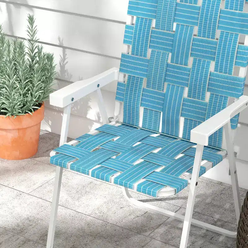 Lot de 4 chaises pliantes de patio, chaises de camping classiques d'extérieur, chaises de jardin portables avec accoudoirs