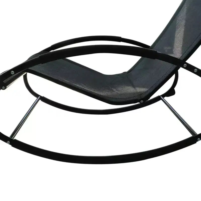 Chaise longue de piscine, chaise longue à bascule d'extérieur pour bain de soleil, piscine, plage, porche avec oreiller et maille rafraîchissante, chaise longue de bronzage à bascule