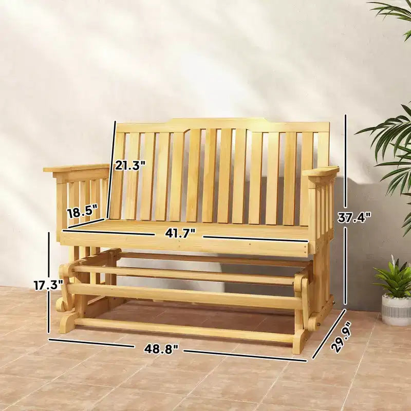 Balançoire de jardin 2 places avec séchage rapide et accoudoirs larges, causeuse à bascule pour terrasse, jardin, porche