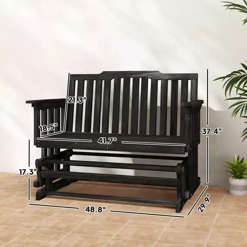 Balançoire de jardin 2 places avec séchage rapide et accoudoirs larges, causeuse à bascule pour terrasse, jardin, porche