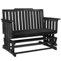 2-Person Patio Swing Glider Bench with Quick Drying Design and Wide Armrest Rocking Chair Loveseat for Backyard Garden Porch