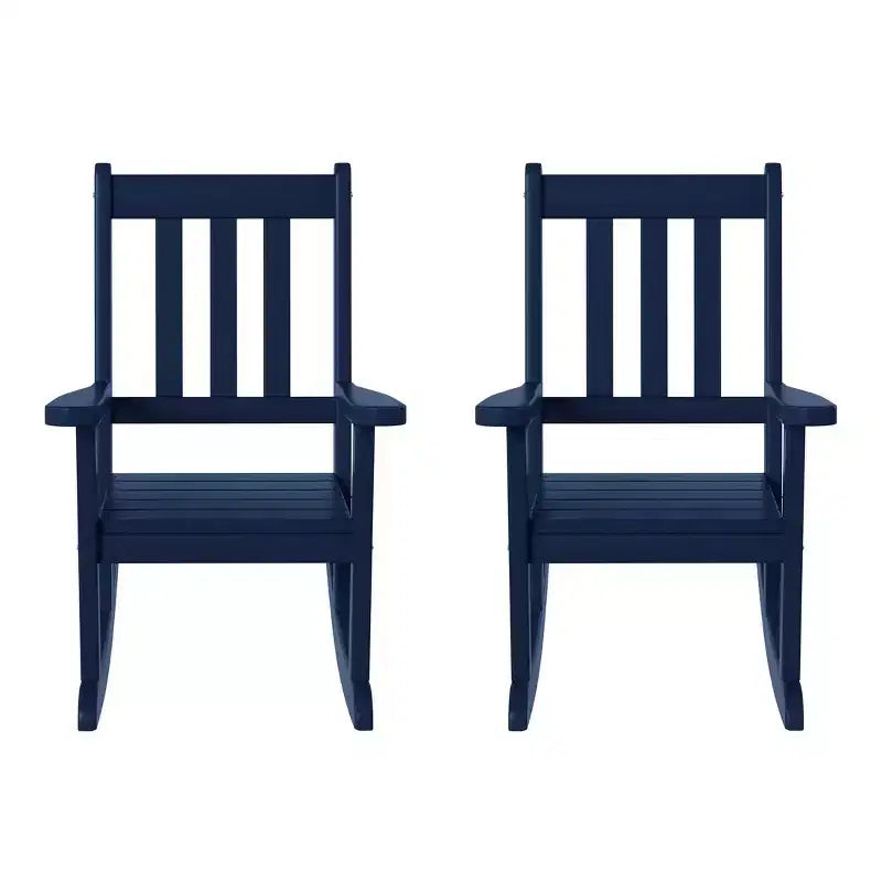 WestinTrends Malibu Chaises à bascule d'extérieur en plastique HDPE pour enfants (Lot de 2)