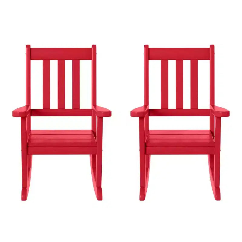 WestinTrends Malibu Chaises à bascule d'extérieur en plastique HDPE pour enfants (Lot de 2)